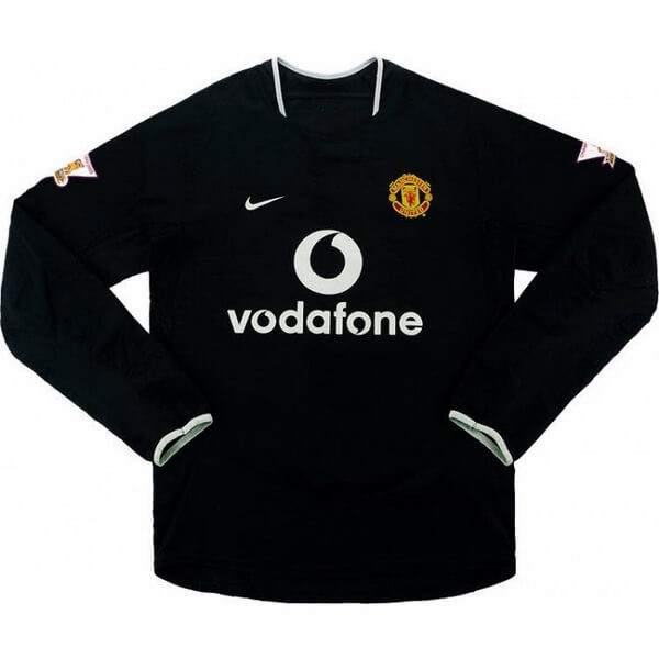 Thailandia Maglia Manchester United Away ML Retro 2003 2005 Nero